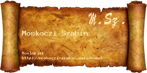 Moskoczi Szabin névjegykártya